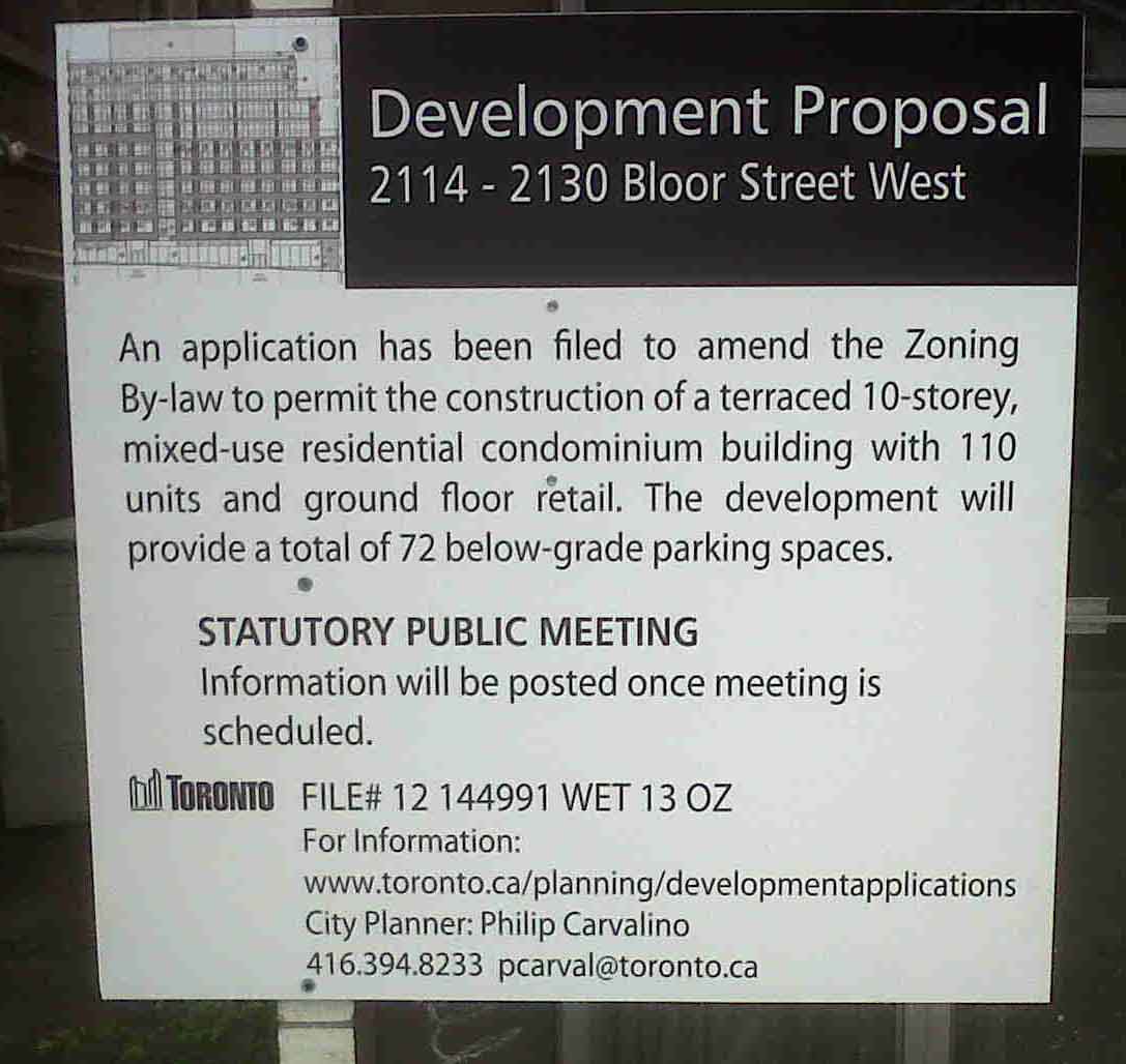 2130 Bloor proposal